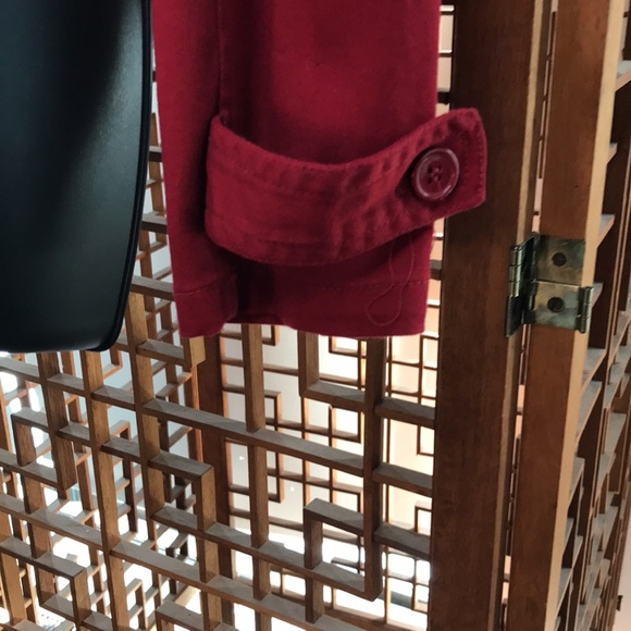 NWOT- Wet Seal belted cropped jacket. Red in color and size L - Picture 4 of 8